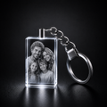 3D Crystal LED Light Keyring