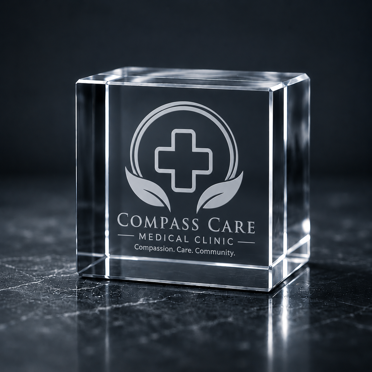 3D Crystal Square (Large)