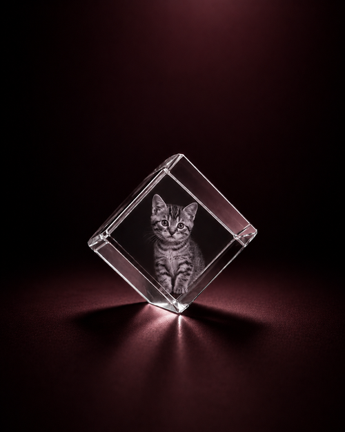 3D Crystal Cube (Small)