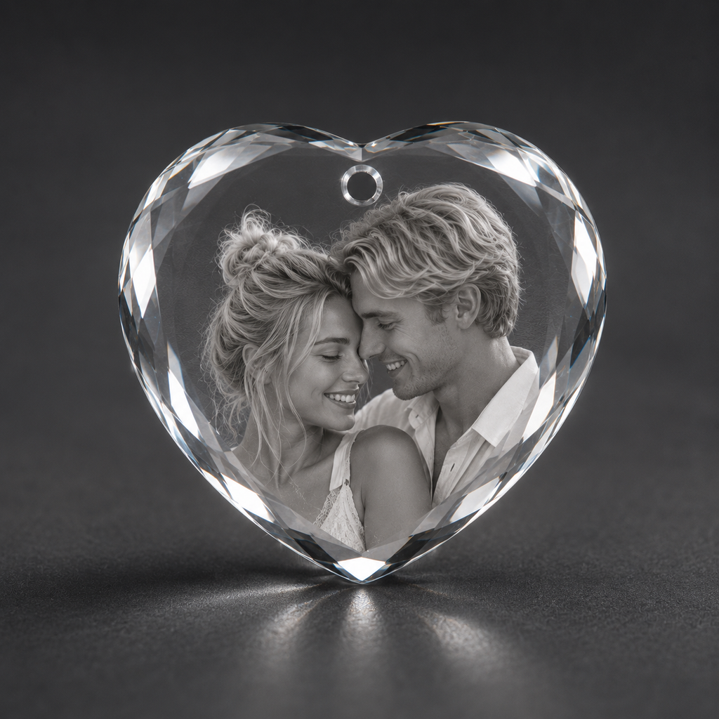 3D Crystal Heart Pendant