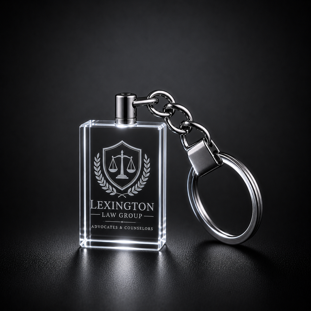 3D Crystal LED Light Keyring