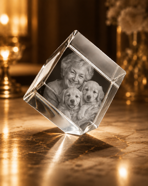 3D Crystal Cube (Large)