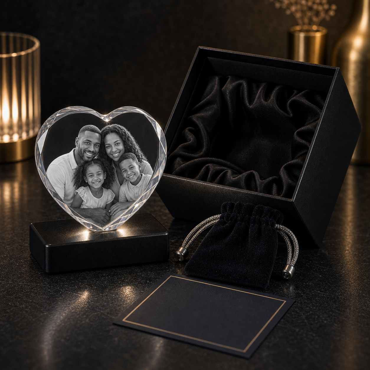 3D Crystal Heart Medium