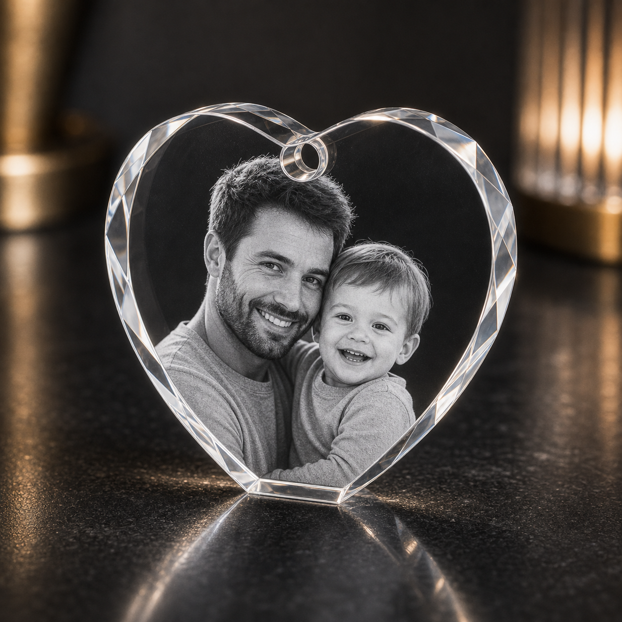 3D Crystal Heart Pendant