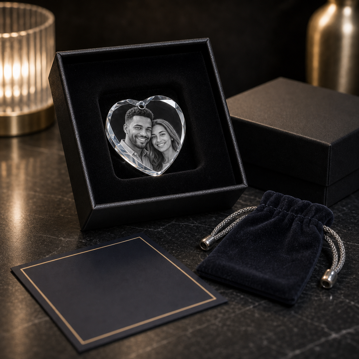 3D Crystal Heart Pendant