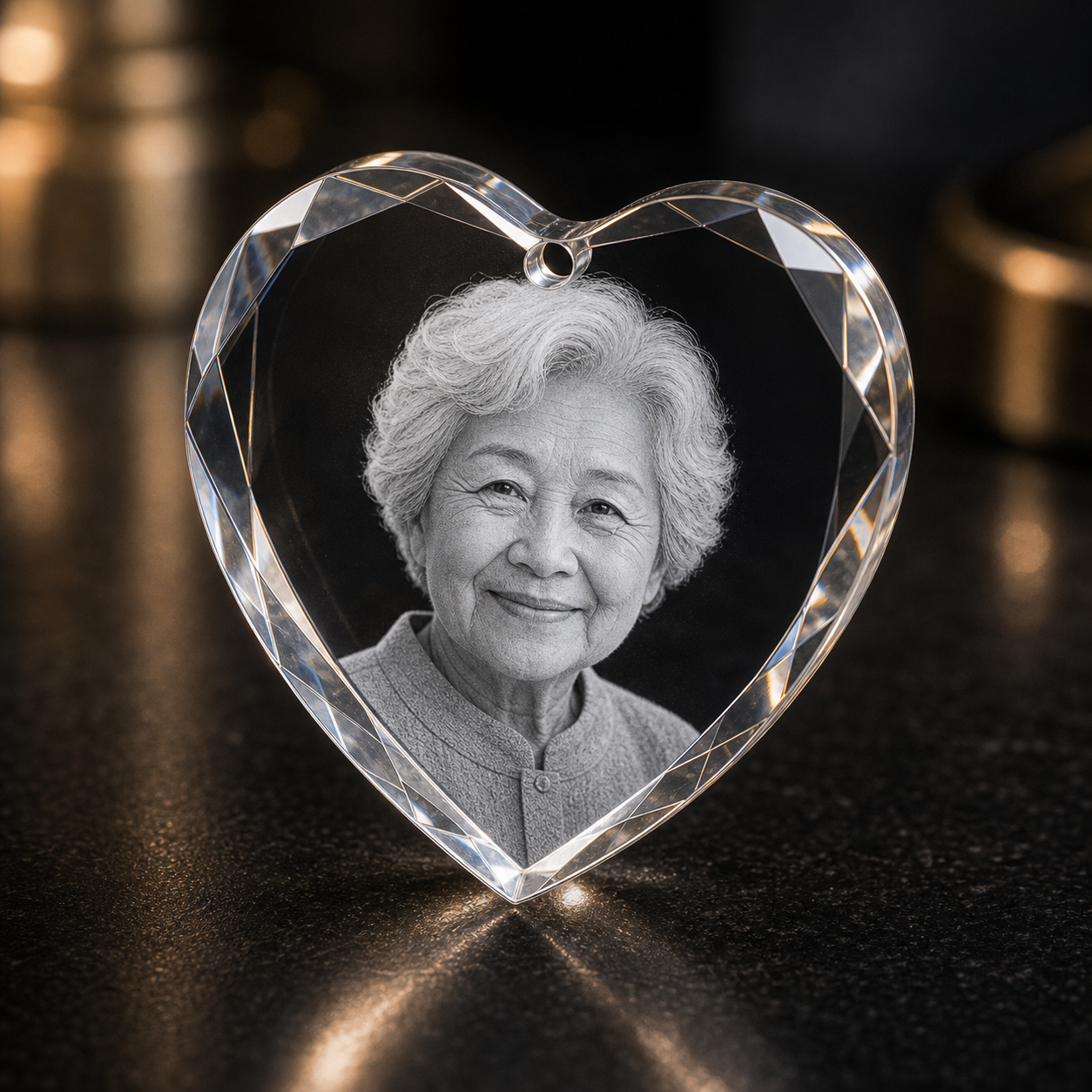 3D Crystal Heart Pendant