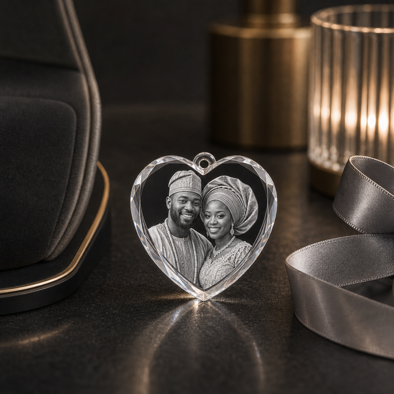 3D Crystal Heart Pendant